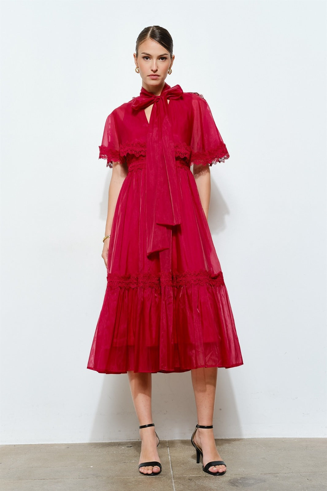 Romantic Midi Dress-mostra.com.do