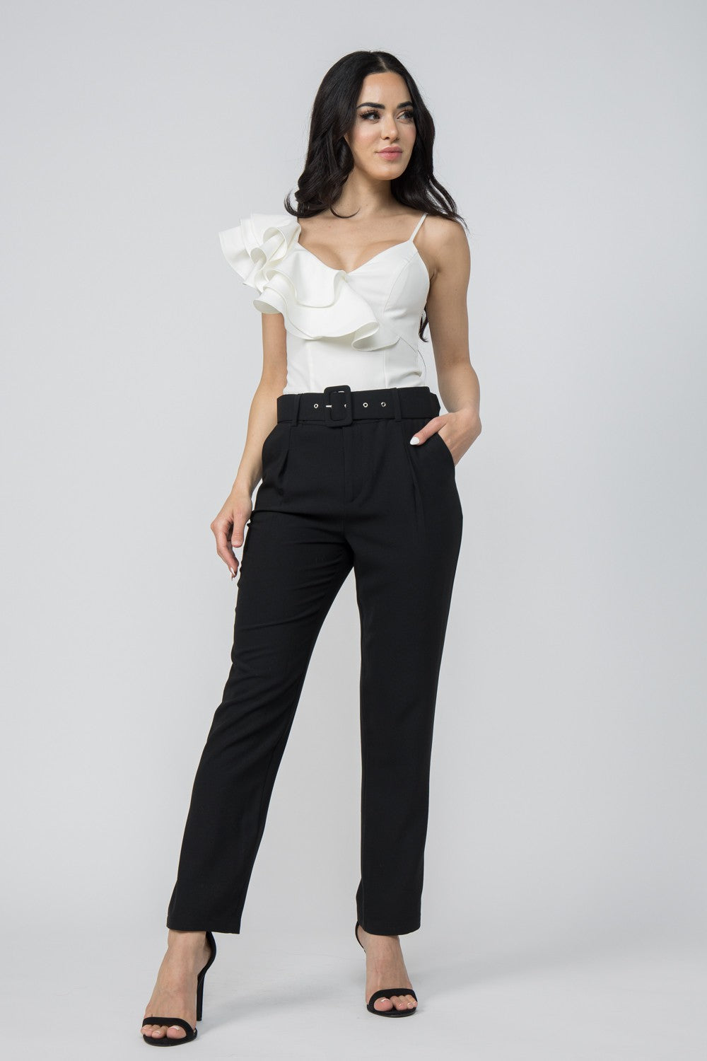 Pantalon Talle Alto con cinturón –